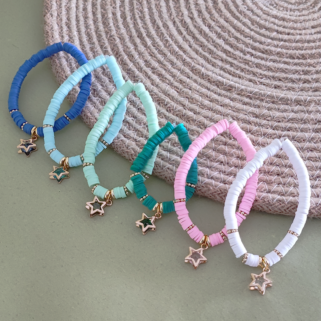 Armband "Stern", verschiedene Farben