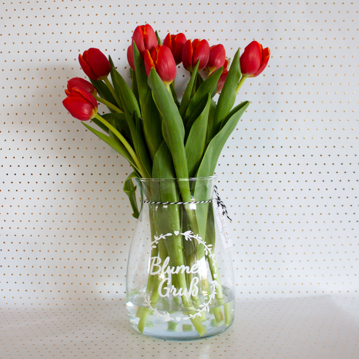 Blumenvase "Blumengruß", 19 x 13,5 cm