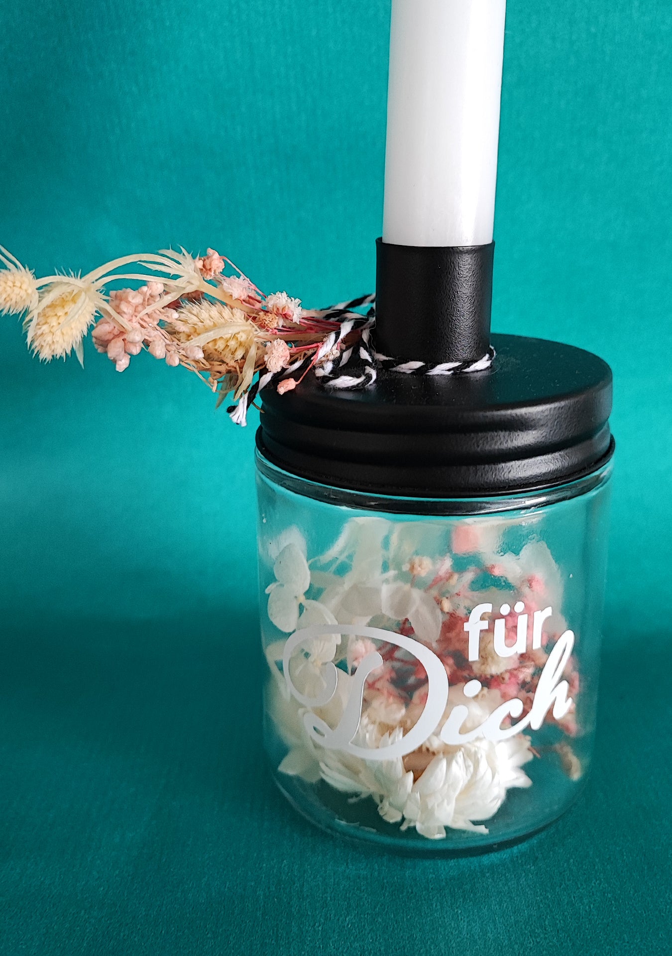 Kerzenständer "Für Dich", 7 x 7 x 12 cm