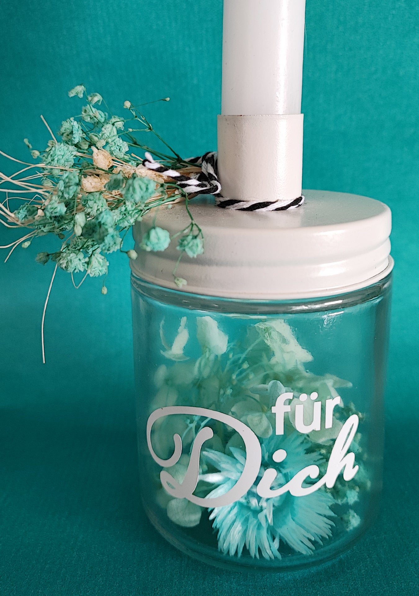 Kerzenständer "Für Dich", 7 x 7 x 12 cm