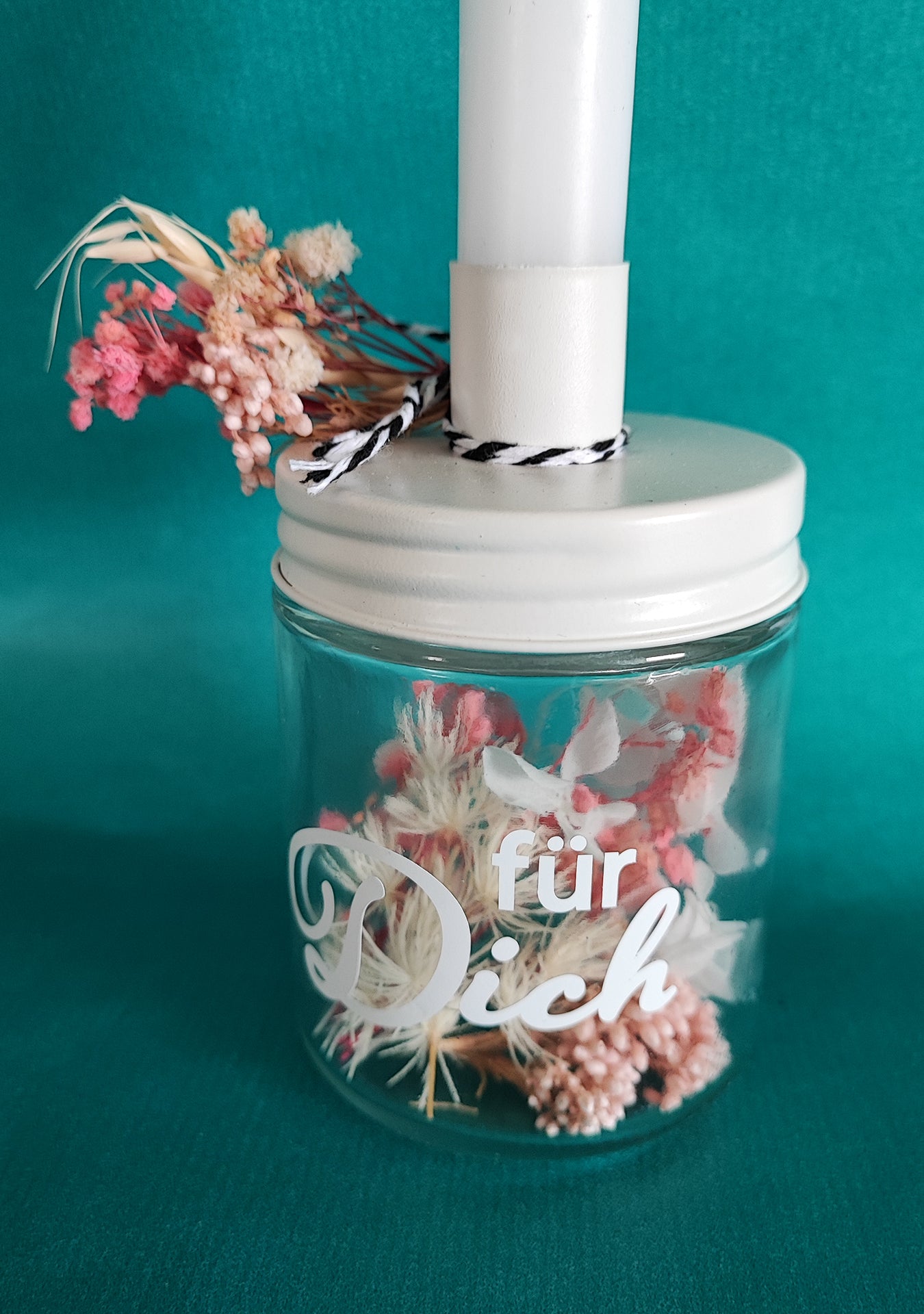 Kerzenständer "Für Dich", 7 x 7 x 12 cm