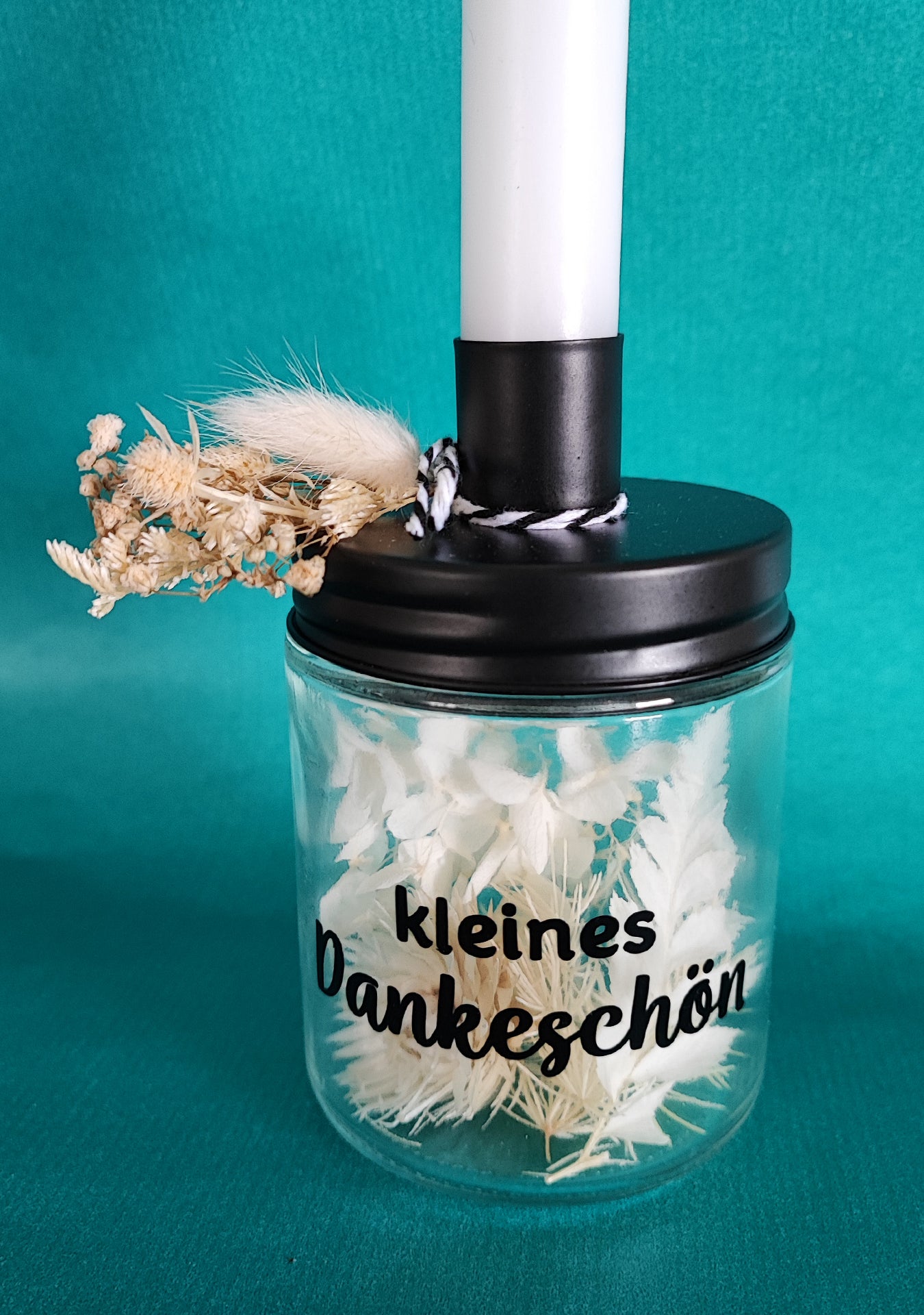 Kerzenständer "Kleines Dankeschön", 7 x 7 x 12 cm