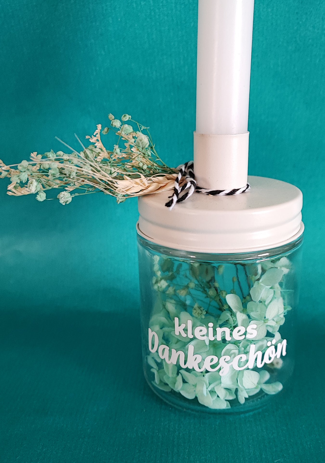 Kerzenständer "Kleines Dankeschön", 7 x 7 x 12 cm