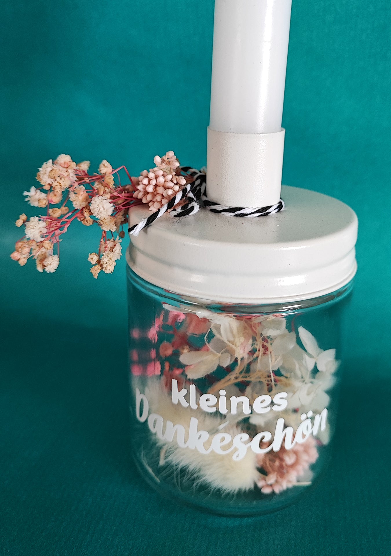 Kerzenständer "Kleines Dankeschön", 7 x 7 x 12 cm