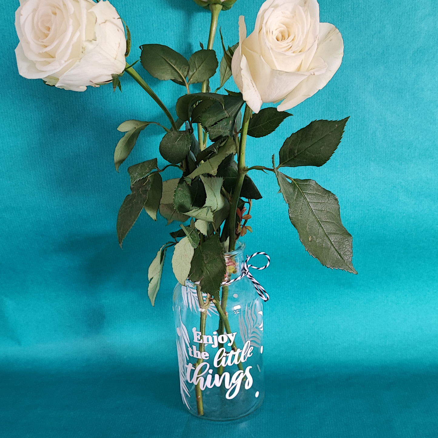 Blumenvase "Enjoy the little things", 8 x 16 cm