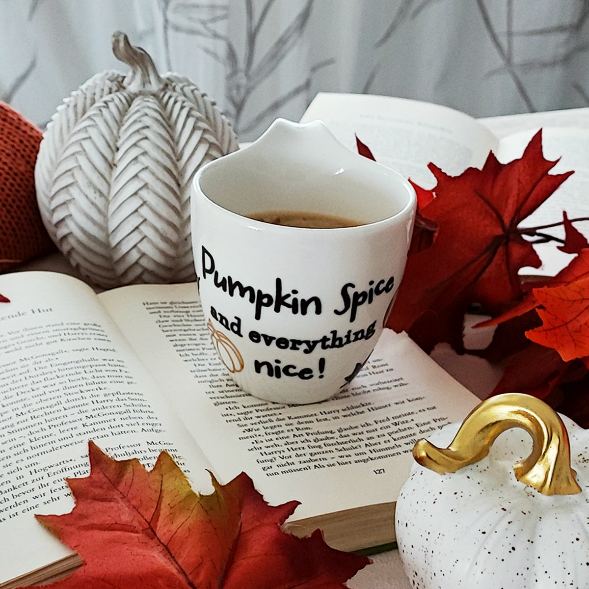 Tasse "Pumpkin Spice", weiß