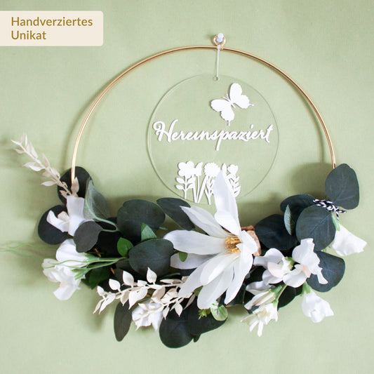 Türkranz "Hereinspaziert", goldener Ring