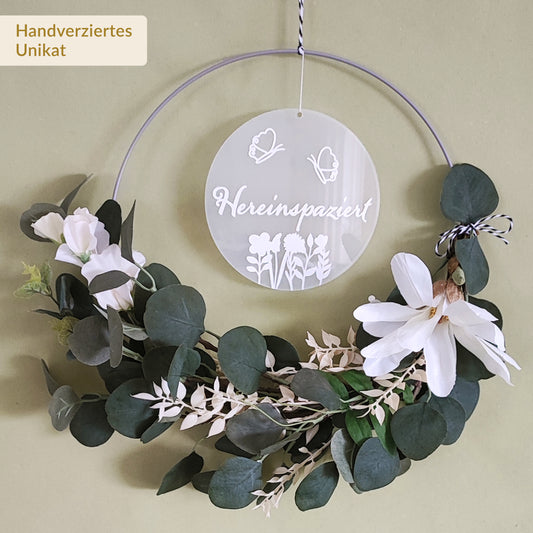 Türkranz "Hereinspaziert", grauer Ring