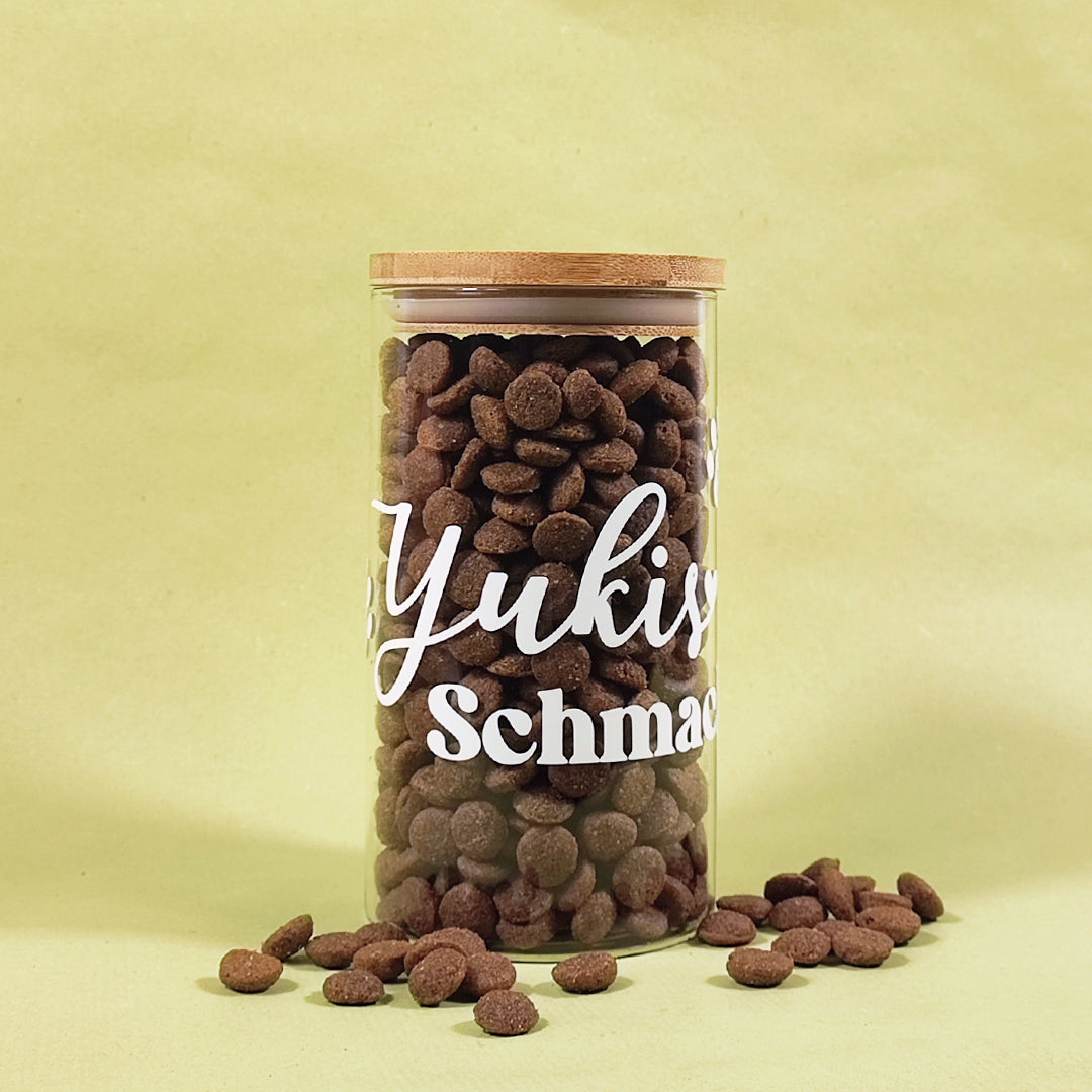 Aufbewahrungsglas Hundeleckerlies "Schmackofatz", 750 ml, PERSONALISIERBAR