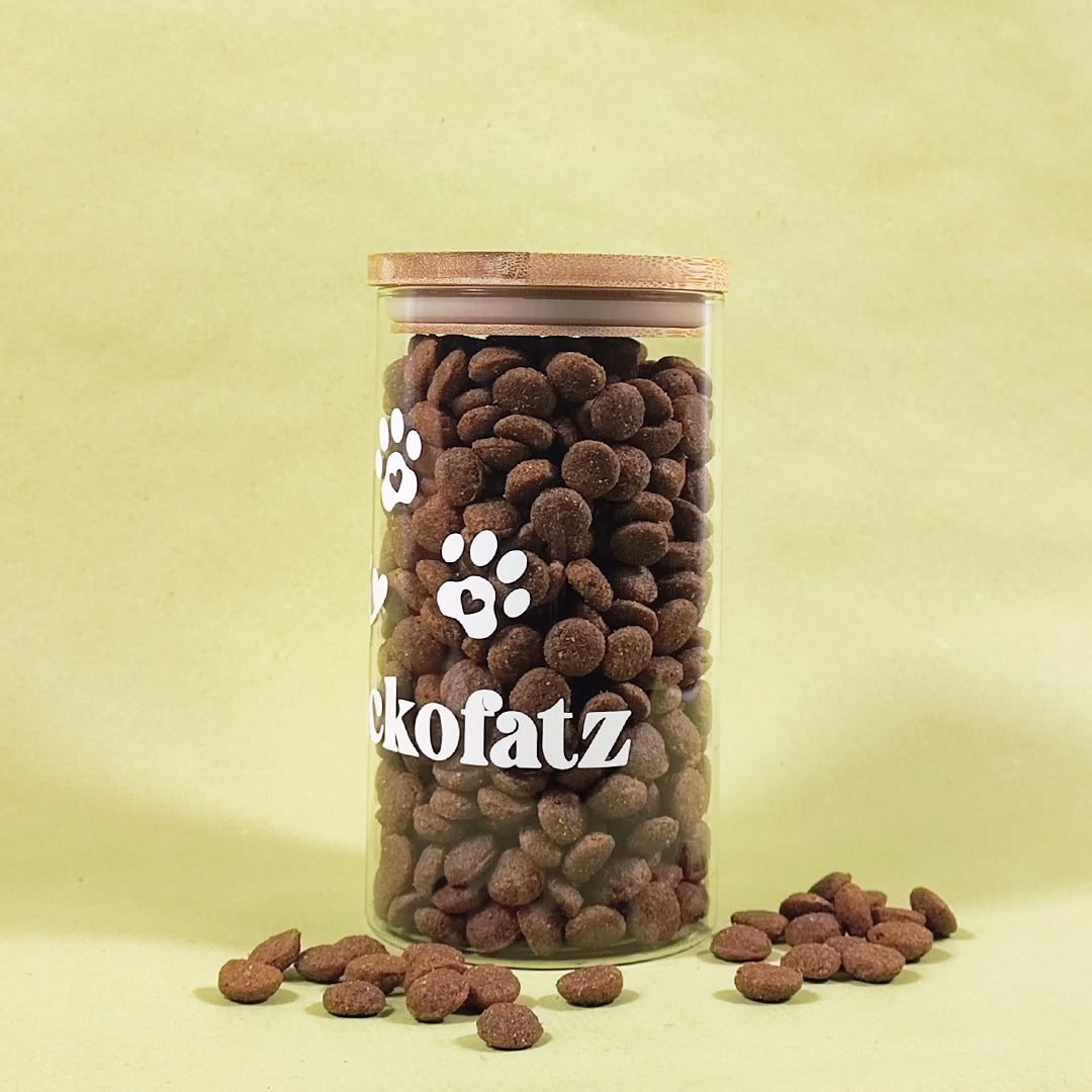 Aufbewahrungsglas Hundeleckerlies "Schmackofatz", 750 ml, PERSONALISIERBAR