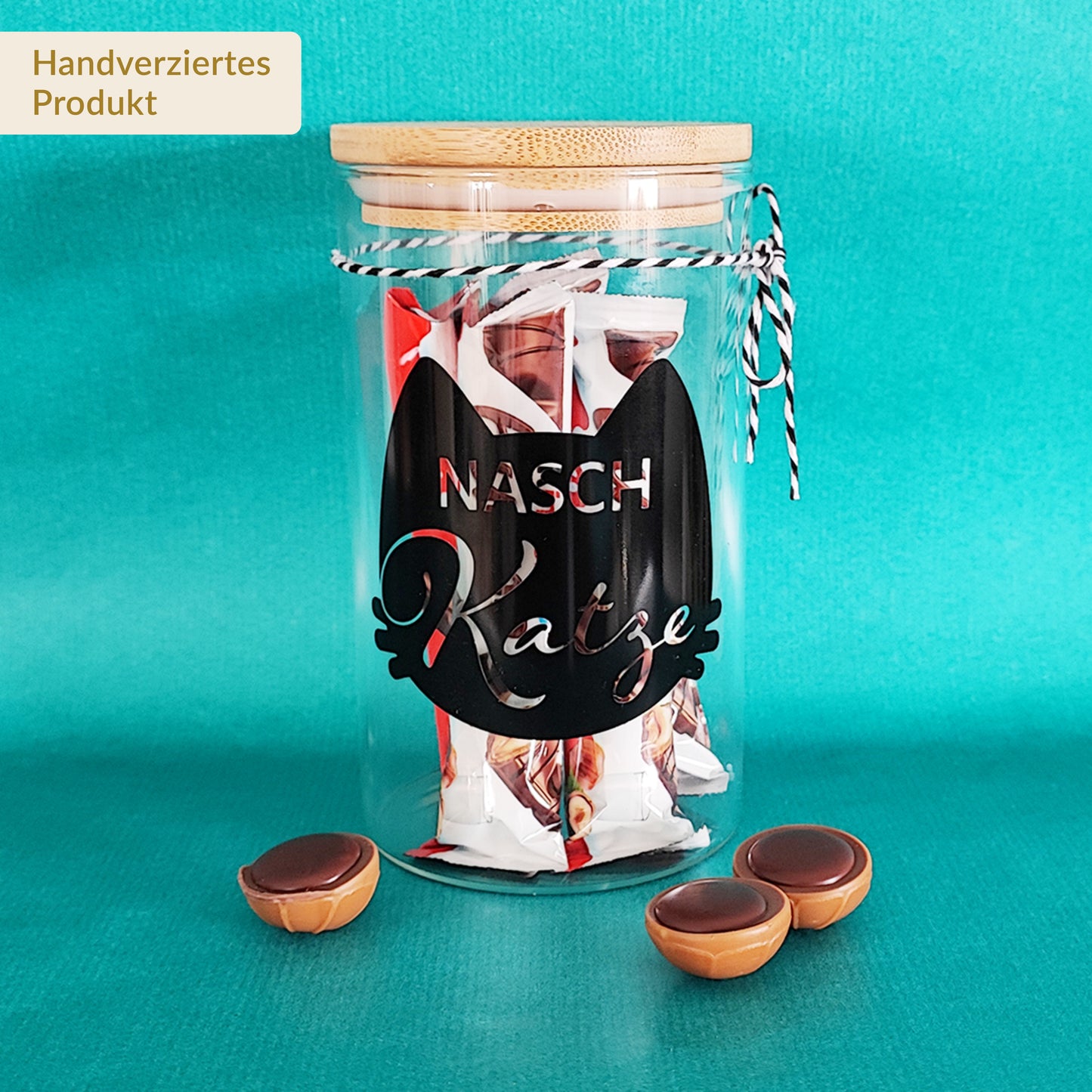 Aufbewahrungsglas "Naschkatze", 750 ml, verschiedene Farben