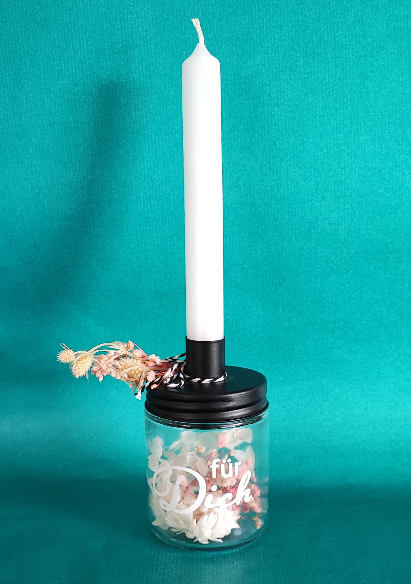 Kerzenständer "Für Dich", 7 x 7 x 12 cm