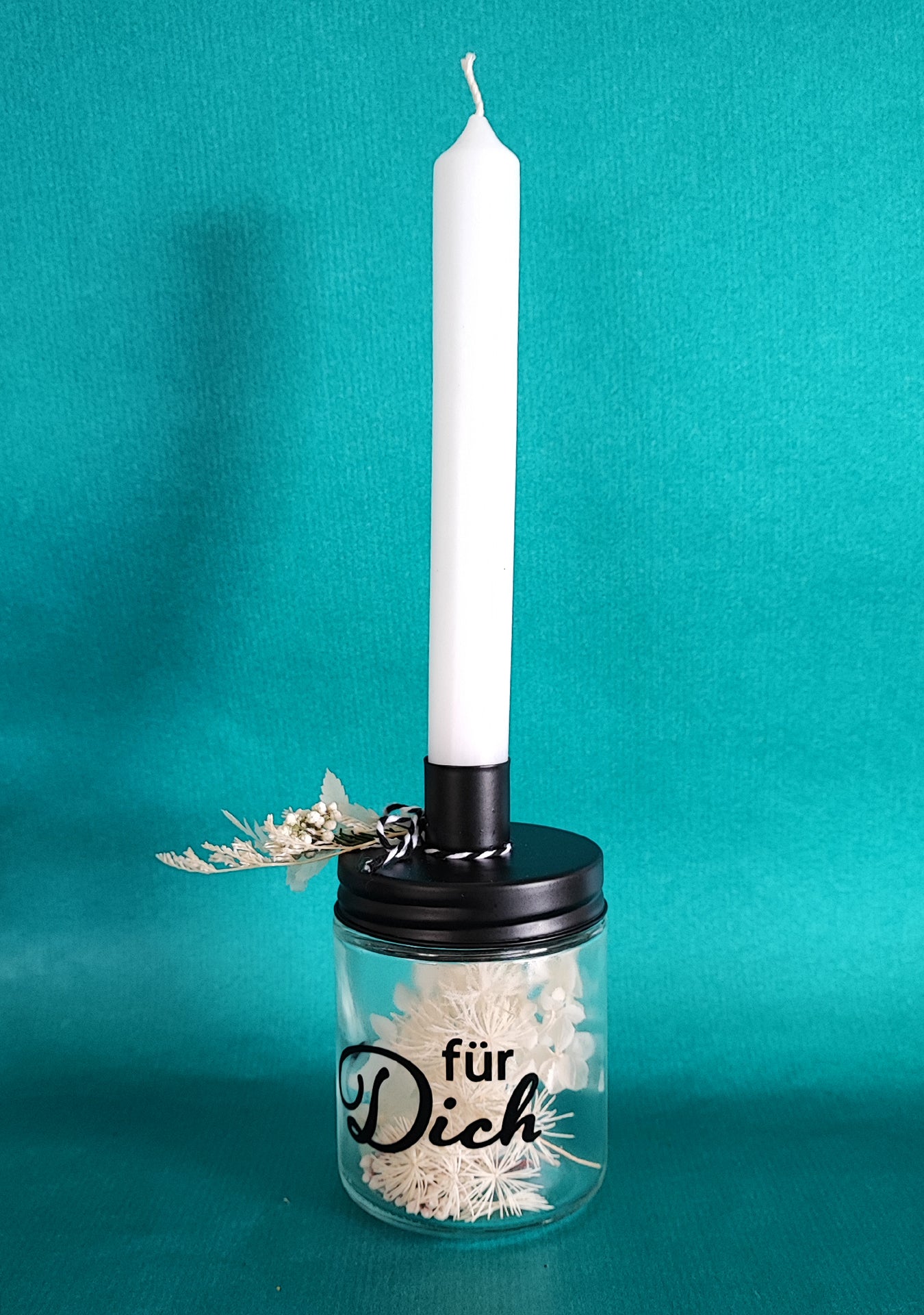 Kerzenständer "Für Dich", 7 x 7 x 12 cm