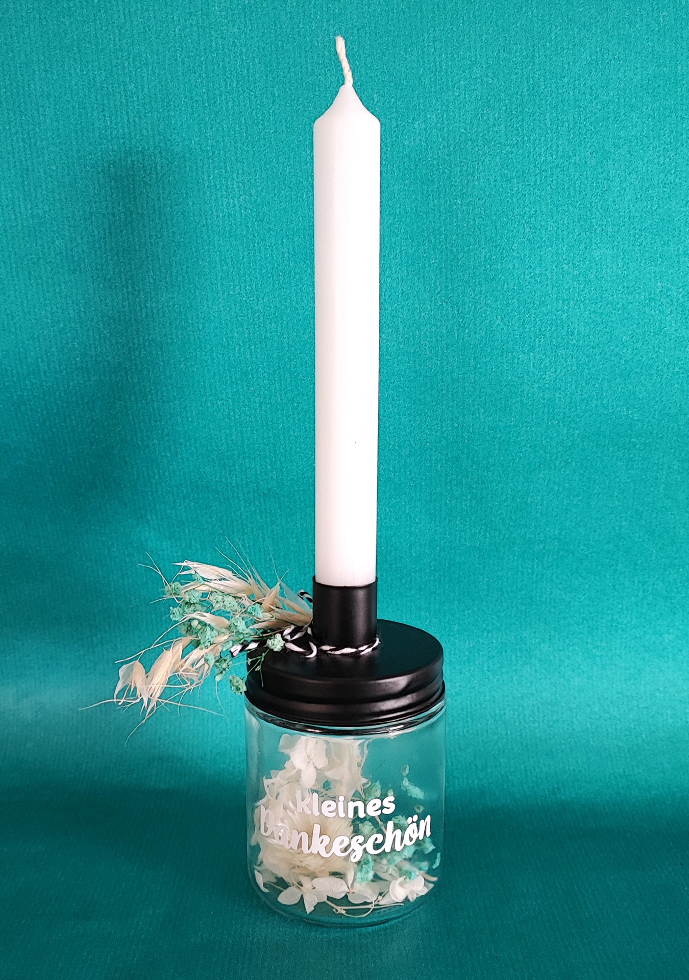 Kerzenständer "Kleines Dankeschön", 7 x 7 x 12 cm