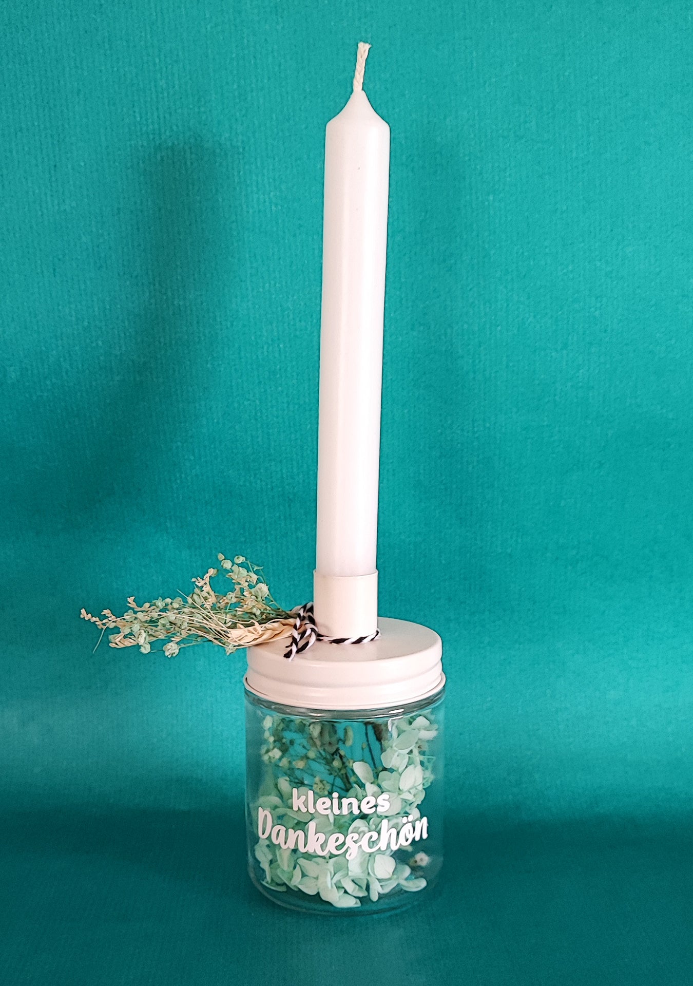 Kerzenständer "Kleines Dankeschön", 7 x 7 x 12 cm