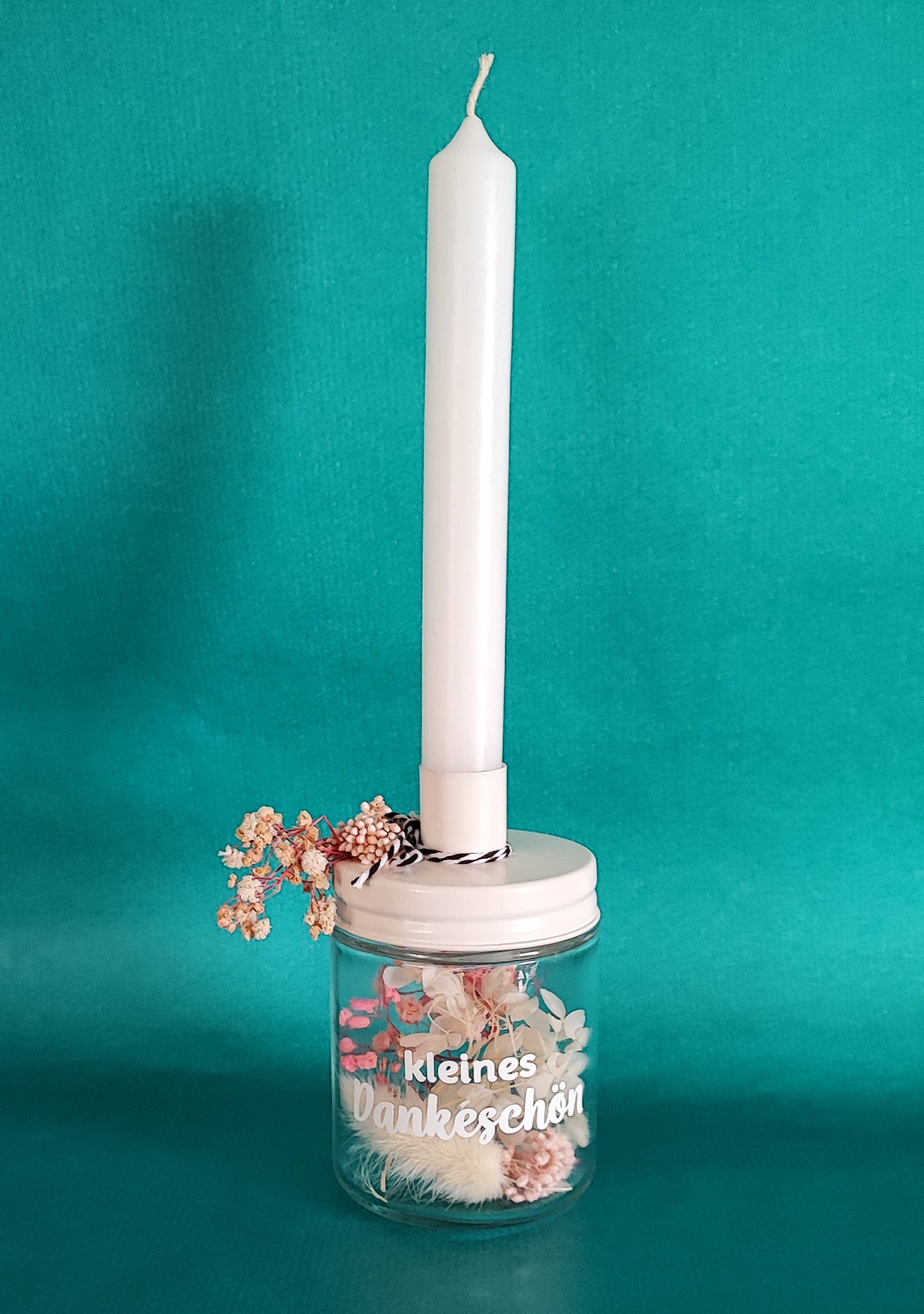 Kerzenständer "Kleines Dankeschön", 7 x 7 x 12 cm
